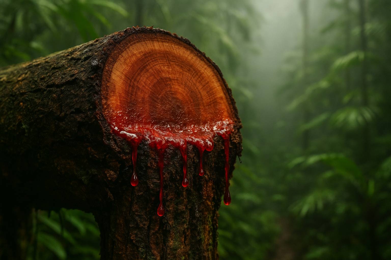 ¿Por qué algunos árboles sangran cuando se cortan?