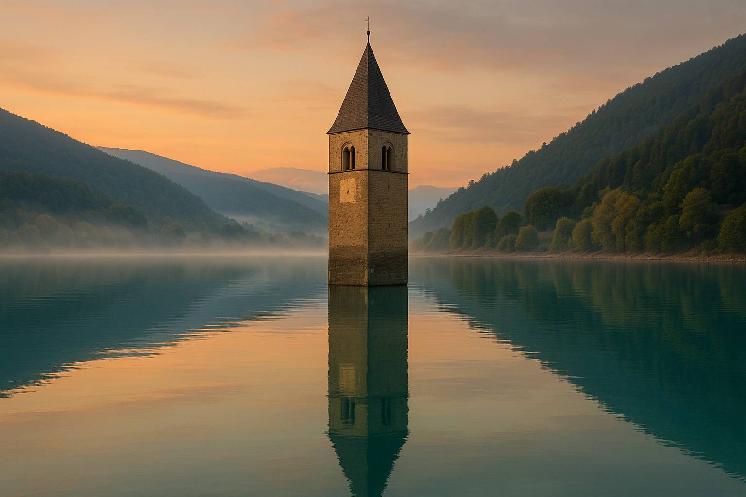 Pueblos sumergidos bajo el agua con historias sorprendentes